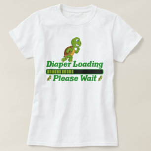 T-shirt Chargement De La Baisse S'Il Vous Plaît Attendre. 