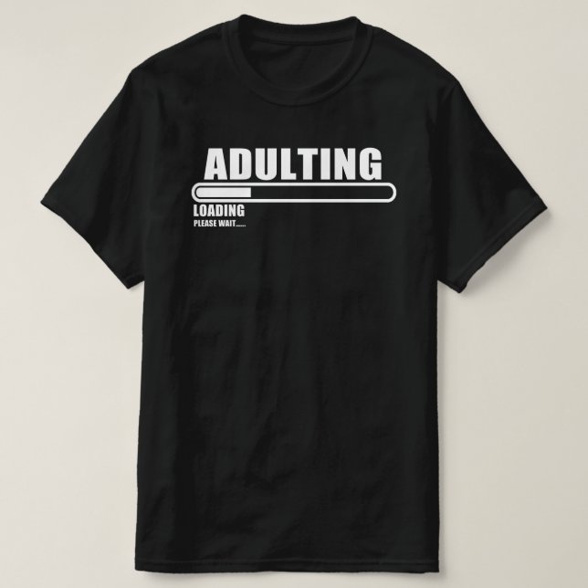 T-shirt chargement de l'adultère, veuillez patienter (Design devant)