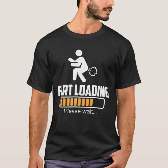 T-shirt Chargement de panier Hilarious Farting (Devant)