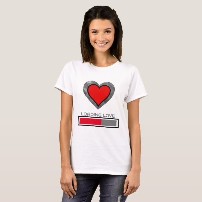 T-shirt Chargement Love Digital Heart (Devant entier)