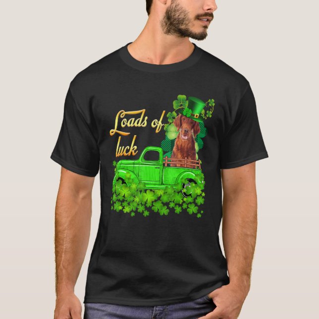 T-shirt Charges De Camion Irlandais Setter St Patrick S Da (Devant)