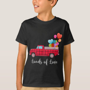 T-shirt Charges de Love Pickup Camion Rouge Saint Valentin