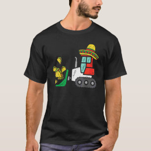 T-shirt Charges De Tacos Bulldozer Cinco De Mayo Kid Baby 