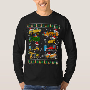 T-shirt Chariot d'excavateur de construction Père Noël Ugl