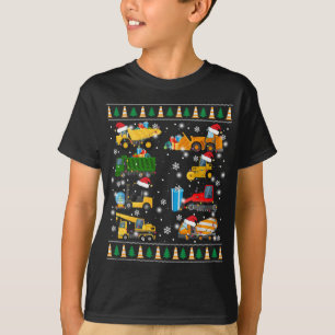T-shirt Chariot d'excavateur de construction Père Noël Ugl