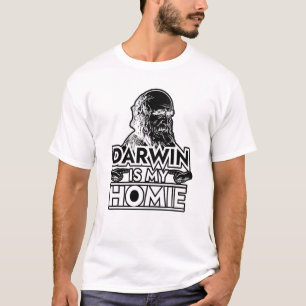 T-shirt Charles Darwin Est Mon Évolution Homie