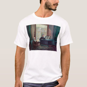 T-shirt Charles Darwin et son épouse au piano