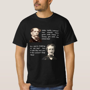 T-shirt Charles Dickens contre Edgar A Poe