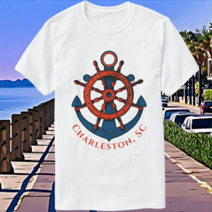 T-shirt Charleston Caroline du Sud Art Nauteique Séduisant
