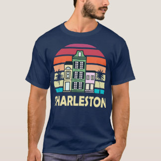 T-shirt Charleston Caroline du Sud Vintage Maisons Palmett