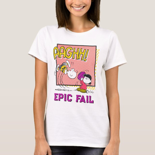 T-shirt Charlie Brown et Lucy Football Comic Graphic (Devant)
