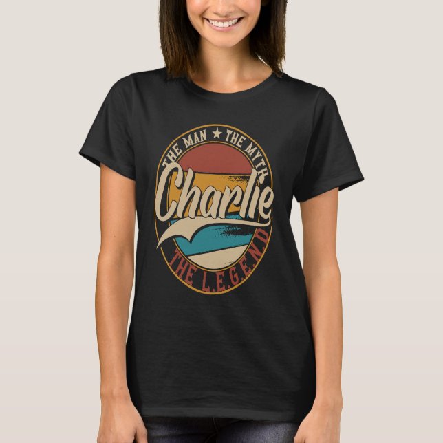 T-shirt Charlie L'homme le mythe la légende (Devant)
