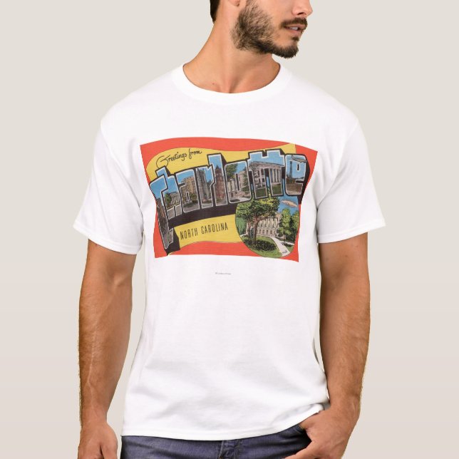 T-shirt Charlotte, la Caroline du Nord - grandes scènes de (Devant)