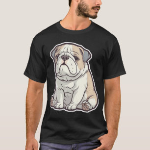 T-shirt Charmant Bouledogue Anglais : Un Compagnon Fidèle