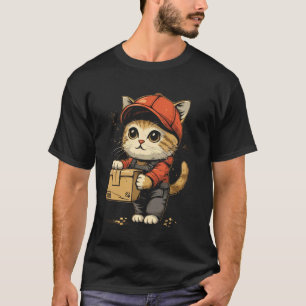 T-shirt Charmant livreur de chat qui travaille