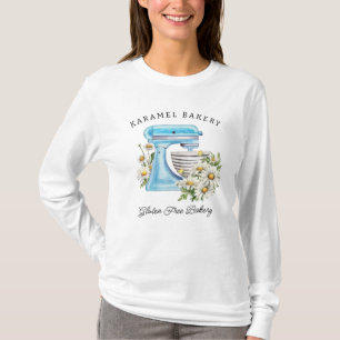 T-shirt Charmante Mélange Turquoise avec marguerites