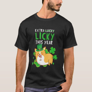 T-shirt Charme de chien chanceux de la Saint-Patrick Corgi