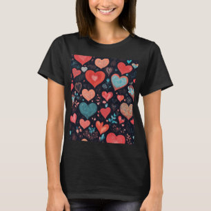 T-shirt "Charme de coeur : Le Tee Noir de base des femmes
