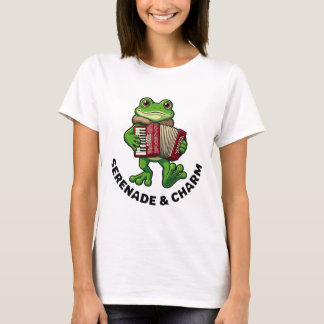 T-shirt Charme de sérénade Accordion Grenouille
