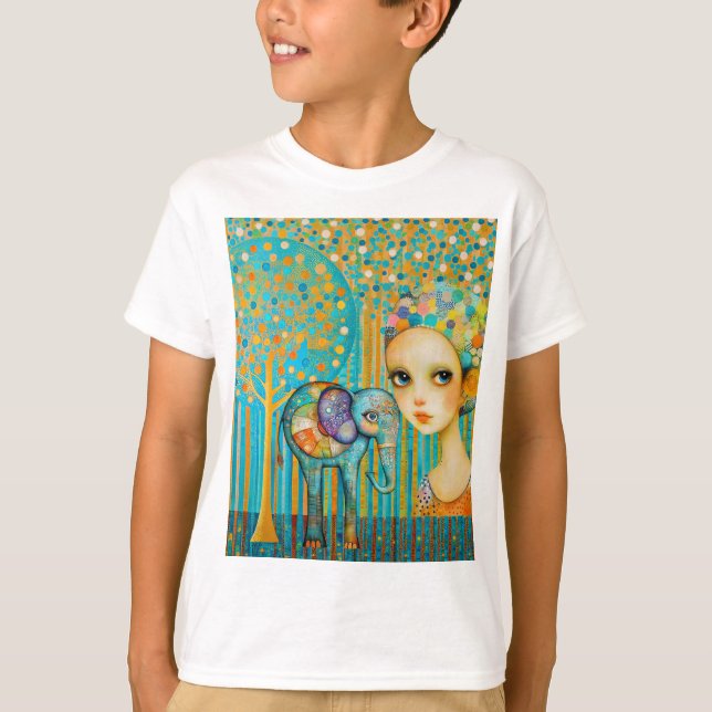 T-shirt Charme des éléphants (Devant)