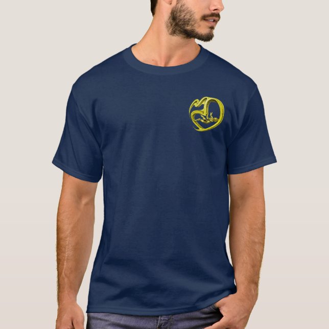 T-shirt charme d'escalade de coeur d'or (Devant)