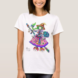 T-shirt Charme magique mignon de Kawaii Halloween de
