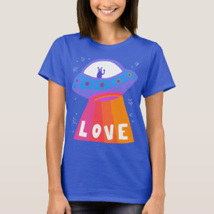 T-shirt Charming Aliens de l'espace Martians UFO mignon AM