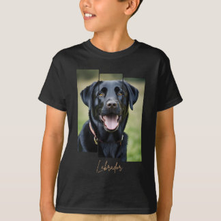 T-shirt Charming Labrador Retriever Portrait - Triptych Ar