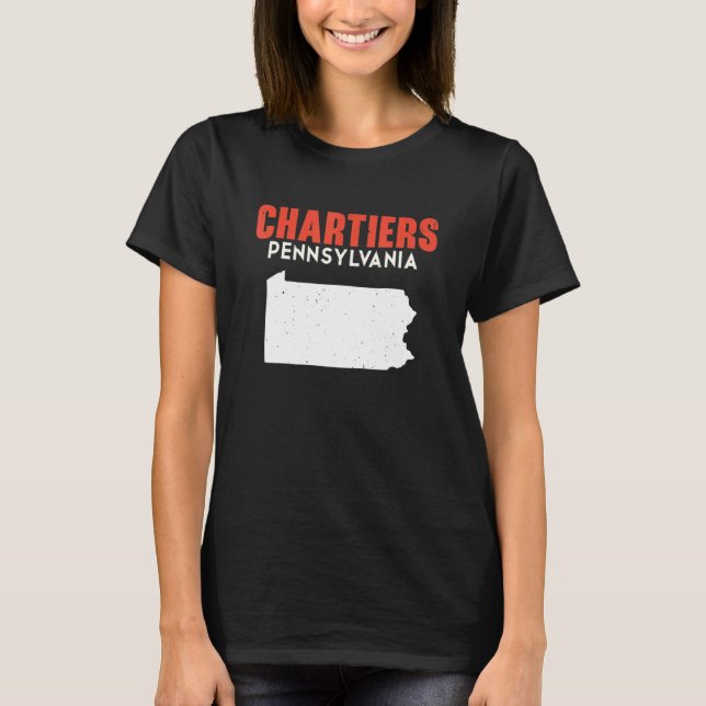 T-shirt Chartiers Pennsylvania USA State America Travel (Devant)