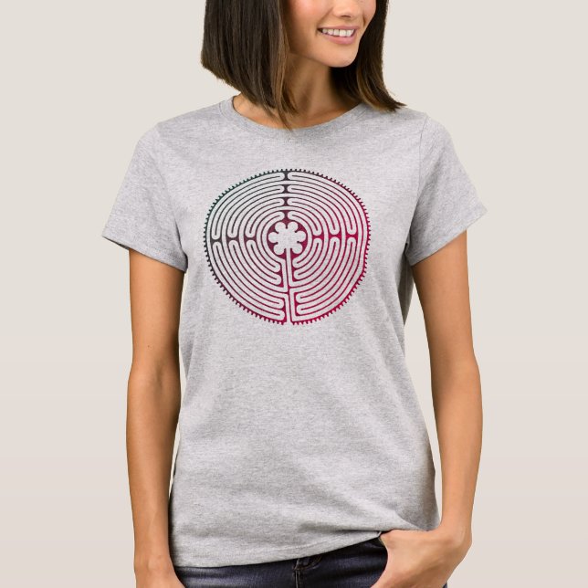 T-shirt Chartres Labyrinthe style antique + vos idées (Devant)