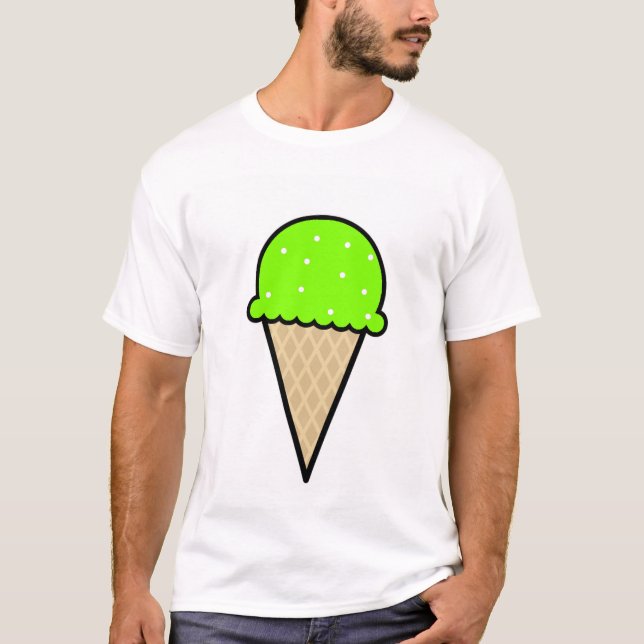 T-shirt Chartreuse, Neon Green Ice Cream (Devant)