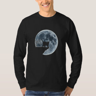T-shirt Chartreux Costume Halloween Lune Silhouette