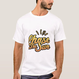 T-shirt Chase The Sun - Rétro minimal Aventure été Tee