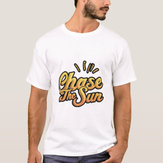 T-shirt Chase The Sun - Rétro minimal Aventure été Tee