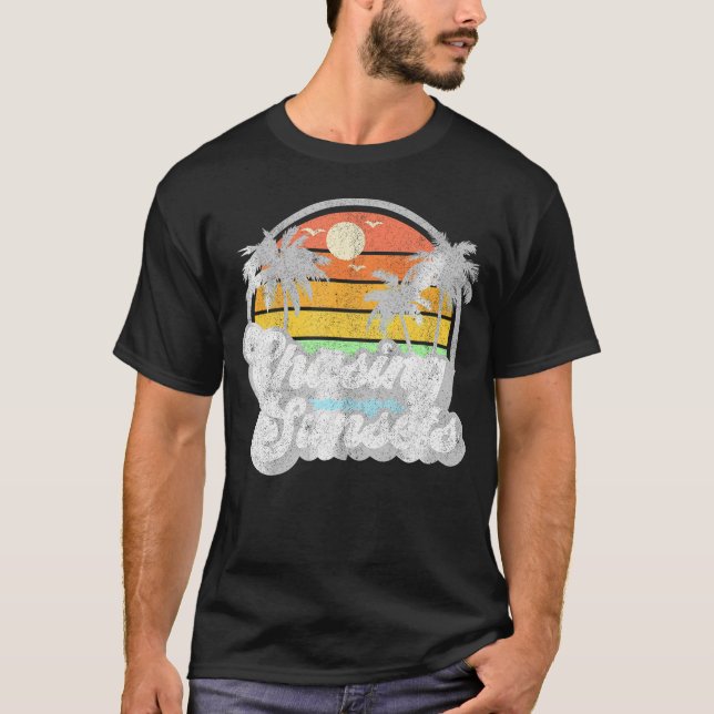 T-shirt Chasing Sunsets Beach Summer Sunset 70's (Devant)
