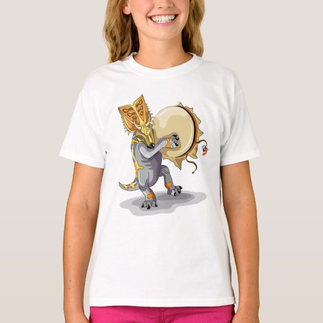 T-shirt Chasmosaurus Dansant Un Rituel De Shaman (Devant)