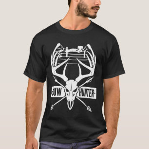 T-shirt Chasse À La Bow Crâne De Cerf Vintage Et Bow Compo
