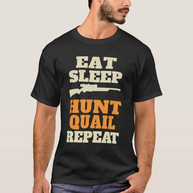 T-shirt Chasse à la caille amusante (Devant)