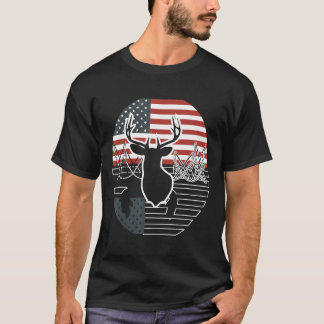 T-shirt Chasse à la chasse au drapeau américain