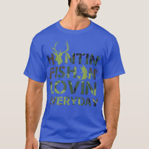 T-shirt Chasse à la pêche amoureux de la camo de tous les 
