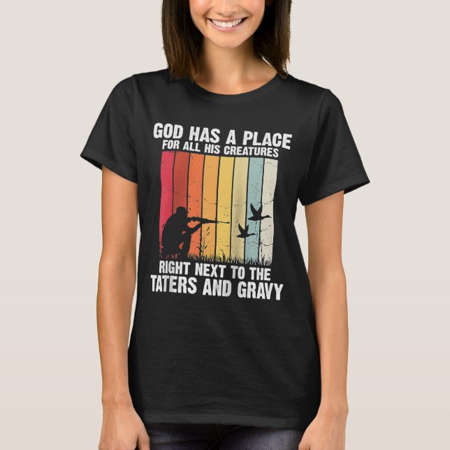 T-shirt Chasse à la sauvagine pour une Ragla de chasse au  (Devant)