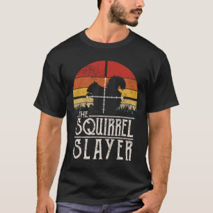 T-shirt Chasse à l'écureuil de style rétro vintage Sunset