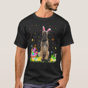 T-shirt Chasse amusante aux oeufs de Pâques Berger belge E