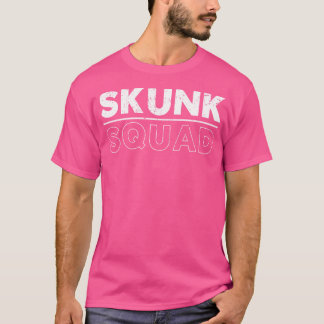 T-shirt Chasse amusante Funny Pêche Funny Skunk Squad