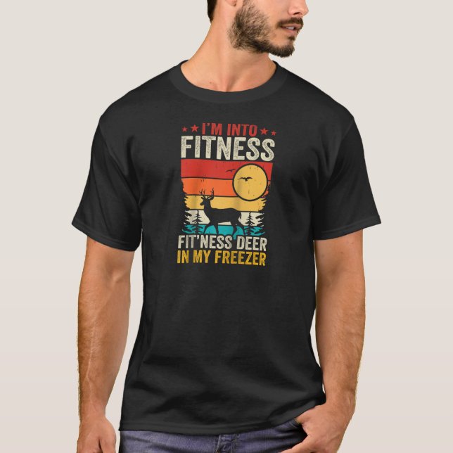 T-shirt Chasse amusante Je suis dans Fitness Fitness Deer  (Devant)