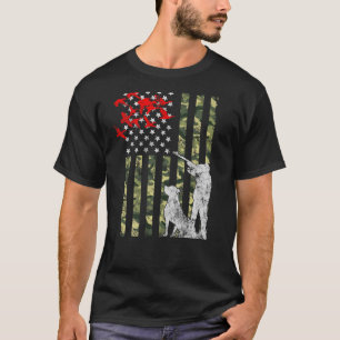 T-shirt Chasse au canard avec cadeau de chien Camouflage a