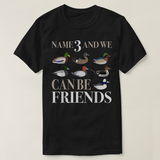 T-shirt Chasse au canard Chasseurs de sauvagine Différente (Design devant)