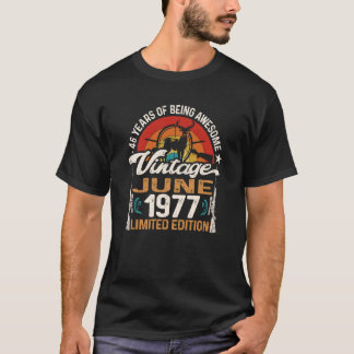 T-shirt Chasse au cerf de 46 ans Né en juin 1977 46t