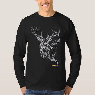 T-shirt Chasse au cerf Fumée Em Hunter Mari Père Grand