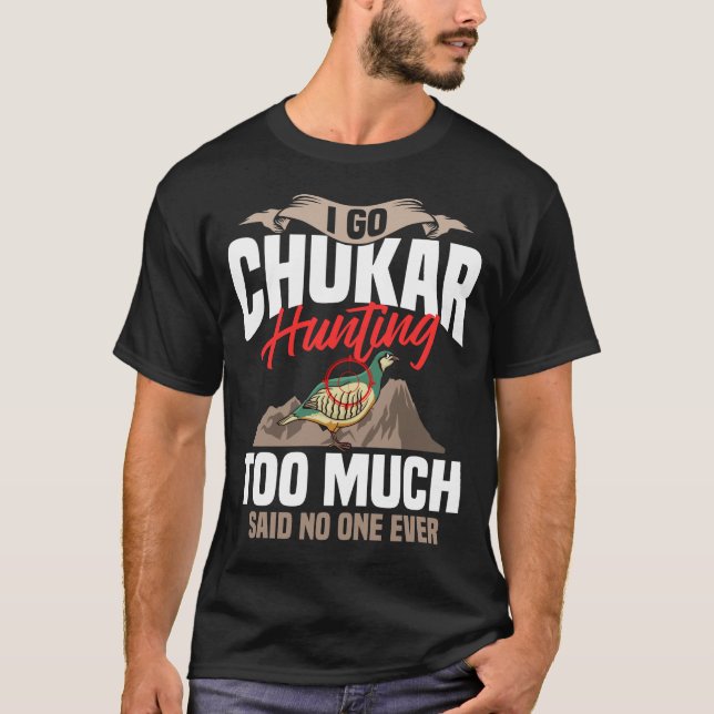 T-shirt Chasse au chukar Chasse aux oiseaux (Devant)
